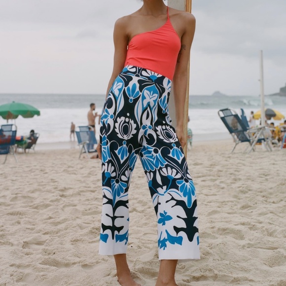 Zara limited edition printed culottes pant for summer - Picture 2 of 5